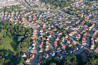 Vue oblique de Seltz dans le département Bas Rhin, France
