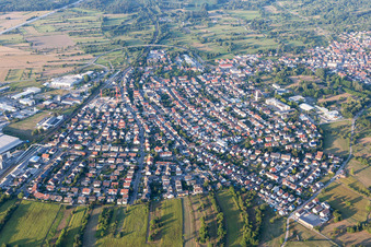 Vue aérienne de Malsch dans le département Bade-Wurtemberg, Allemagne