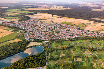 Quartier Linkenheim in Linkenheim-Hochstetten dans le département Bade-Wurtemberg, Allemagne vue d'en haut
