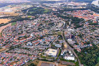 Vue aérienne de Rue Sondernheimer à Germersheim dans le département Rhénanie-Palatinat, Allemagne