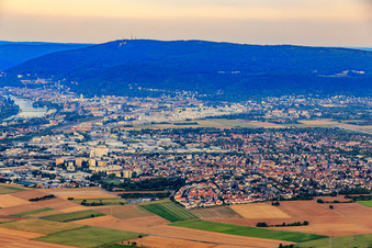 Vue aérienne de Vue de la ville depuis l'ouest à Eppelheim dans le département Bade-Wurtemberg, Allemagne