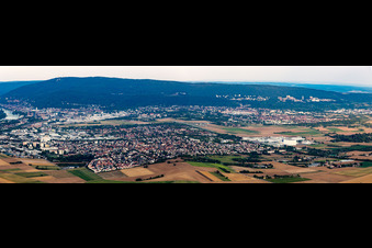 Vue aérienne de Panorama à Eppelheim dans le département Bade-Wurtemberg, Allemagne