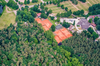 Vue oblique de Club de tennis Rülzheim à Rülzheim dans le département Rhénanie-Palatinat, Allemagne