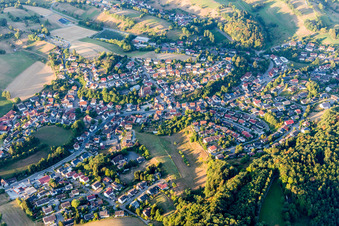 Quartier Kirschhausen in Heppenheim dans le département Hesse, Allemagne d'en haut