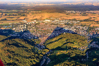 Vue aérienne de Siegfriedstr à Heppenheim dans le département Hesse, Allemagne