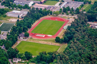 Vue oblique de Stade de football du SV Rülzheim 1920 eV à Rülzheim dans le département Rhénanie-Palatinat, Allemagne