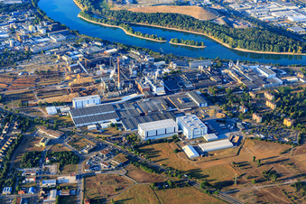 Vue aérienne de BROYEUR À CELLULES ZEWA WALDHOF à le quartier Sandhofen in Mannheim dans le département Bade-Wurtemberg, Allemagne