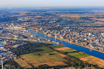 Vue d'oiseau de Quartier BASF in Ludwigshafen am Rhein dans le département Rhénanie-Palatinat, Allemagne
