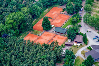 Club de tennis Rülzheim à Rülzheim dans le département Rhénanie-Palatinat, Allemagne vue d'en haut