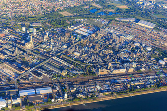 Quartier BASF in Ludwigshafen am Rhein dans le département Rhénanie-Palatinat, Allemagne vue du ciel