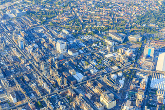 Quartier BASF in Ludwigshafen am Rhein dans le département Rhénanie-Palatinat, Allemagne depuis l'avion