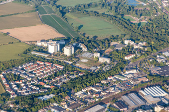 Vue aérienne de Clinique BG à le quartier Oggersheim in Ludwigshafen am Rhein dans le département Rhénanie-Palatinat, Allemagne