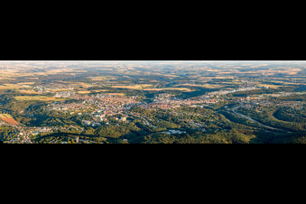 Vue aérienne de Panorama à Lemberg dans le département Rhénanie-Palatinat, Allemagne