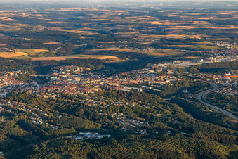 Vue oblique de Pirmasens dans le département Rhénanie-Palatinat, Allemagne