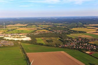 Vue aérienne de Gipswerk Embsen GmbH à le quartier Wagenhorst in Embsen dans le département Basse-Saxe, Allemagne