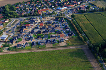 Vue aérienne de Nouvelle zone de développement Eitelkamp à Embsen dans le département Basse-Saxe, Allemagne