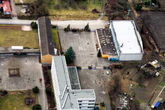 Vue aérienne de École de Hornbeam à Hagenbach dans le département Rhénanie-Palatinat, Allemagne