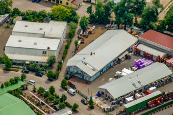 Vue aérienne de Zone industrielle de Horstring : Mindum Roofing à le quartier Minderslachen in Kandel dans le département Rhénanie-Palatinat, Allemagne