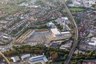 Vue aérienne de Magasin de bricolage HORNBACH Lüneburg à Lüneburg dans le département Basse-Saxe, Allemagne