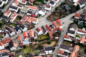 Vue aérienne de En périphérie, Raiffeisenstr à Hagenbach dans le département Rhénanie-Palatinat, Allemagne