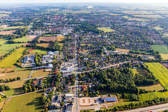 Vue aérienne de Winsen dans le département Basse-Saxe, Allemagne