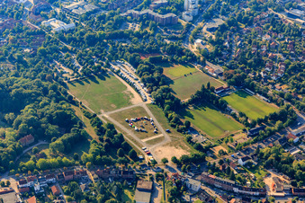 Vue aérienne de Sülzwiese à Lüneburg dans le département Basse-Saxe, Allemagne