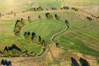 Vue aérienne de Boucle du Stecknitz à Dalldorf à Dalldorf dans le département Schleswig-Holstein, Allemagne