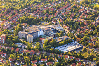 Vue aérienne de Hôpital municipal Lüneburg à Lüneburg dans le département Basse-Saxe, Allemagne