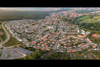 Photographie aérienne de Jockgrim dans le département Rhénanie-Palatinat, Allemagne