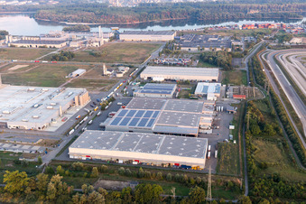 Image drone de Zone industrielle d'Oberwald à Wörth am Rhein dans le département Rhénanie-Palatinat, Allemagne