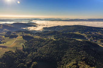 Vue aérienne de Breitenwiesen dans le département Hesse, Allemagne