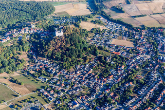 Photographie aérienne de Château de Lichtenberg à le quartier Niedernhausen in Fischbachtal dans le département Hesse, Allemagne