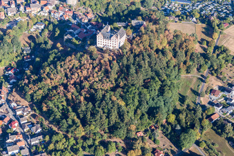 Château de Lichtenberg à le quartier Niedernhausen in Fischbachtal dans le département Hesse, Allemagne hors des airs