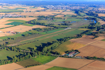 Vue aérienne de Aire de glisse à Reinheim dans le département Hesse, Allemagne