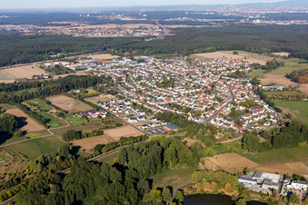 Vue oblique de Seligenstadt dans le département Hesse, Allemagne