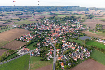 Vue oblique de Quartier Westheim in Knetzgau dans le département Bavière, Allemagne