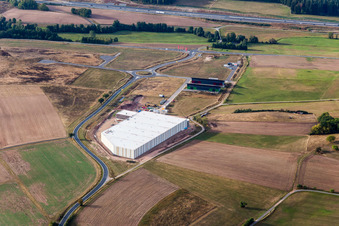 Vue aérienne de Nouvelle vague à le quartier Füttersee in Geiselwind dans le département Bavière, Allemagne