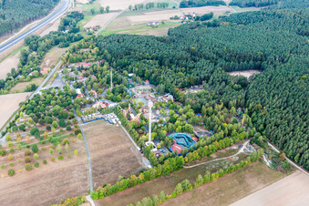 Vue aérienne de Parc d'attractions à Geiselwind dans le département Bavière, Allemagne
