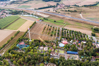 Photographie aérienne de Base de loisirs - Parc d'attractions Freizeit-Land Geiselwind à Geiselwind dans le département Bavière, Allemagne