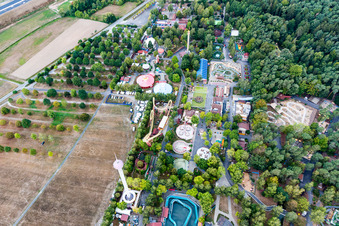 Base de loisirs - Parc d'attractions Freizeit-Land Geiselwind à Geiselwind dans le département Bavière, Allemagne vue d'en haut