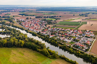Quartier Hirschfeld in Röthlein dans le département Bavière, Allemagne d'en haut