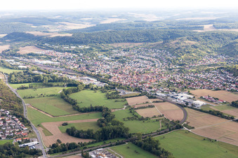 Vue aérienne de Quartier Lauda in Lauda-Königshofen dans le département Bade-Wurtemberg, Allemagne