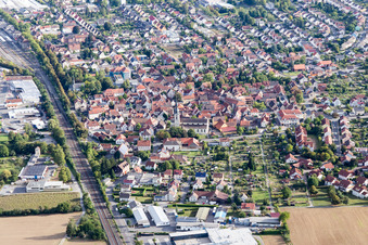 Quartier Lauda in Lauda-Königshofen dans le département Bade-Wurtemberg, Allemagne d'en haut