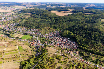Quartier Oberlauda in Lauda-Königshofen dans le département Bade-Wurtemberg, Allemagne hors des airs