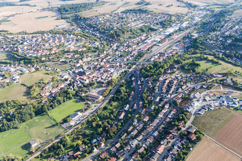 Vue aérienne de Osterburken dans le département Bade-Wurtemberg, Allemagne