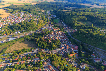 Photographie aérienne de Schloßgasse et Marktstr à Adelsheim dans le département Bade-Wurtemberg, Allemagne