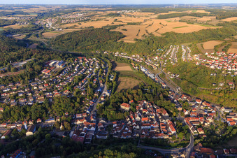 Vue aérienne de Haute-Autriche à Adelsheim dans le département Bade-Wurtemberg, Allemagne