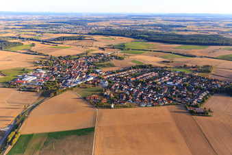 Photographie aérienne de Vue du Kraichgau depuis le nord à Siegelsbach dans le département Bade-Wurtemberg, Allemagne