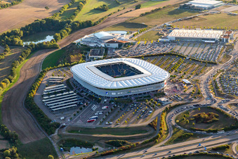 Vue aérienne de Arène PreZero à Sinsheim dans le département Bade-Wurtemberg, Allemagne