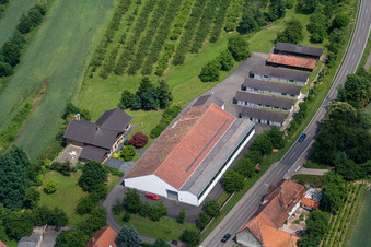 Vue aérienne de Rue principale à Hergersweiler dans le département Rhénanie-Palatinat, Allemagne